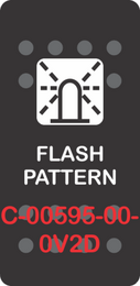 "FLASH PATTERN" Black Switch Cap Single White Lens (ON) OFF