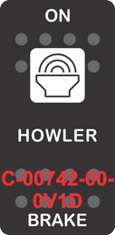 "HOWLER BRAKE" Black Switch Cap Single White Lens ON-OFF