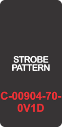 "STROBE PATTERN"  Black Contura Cap, Laser Etched, ON-OFF